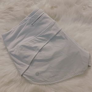 White Lululemon Speed Up Short 2.5”